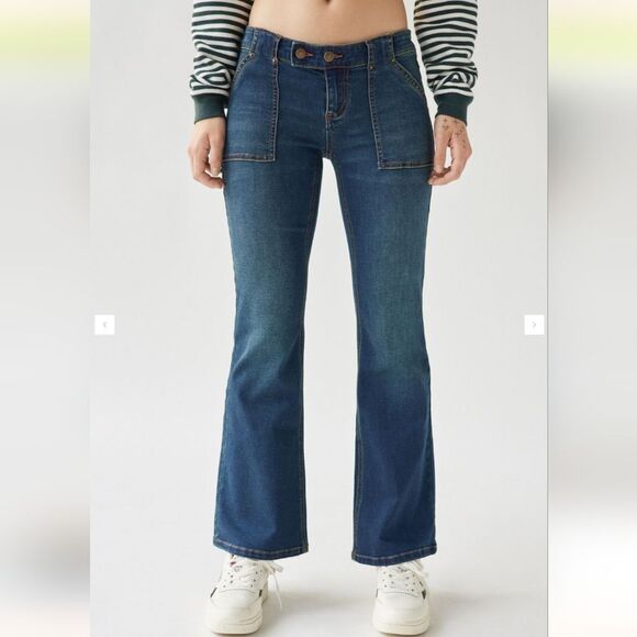 Bdg micro flare low rise jeans size 28 patch pockets - Picture 1 of 12
